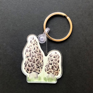 Morel Mushroom Acrylic Keychain