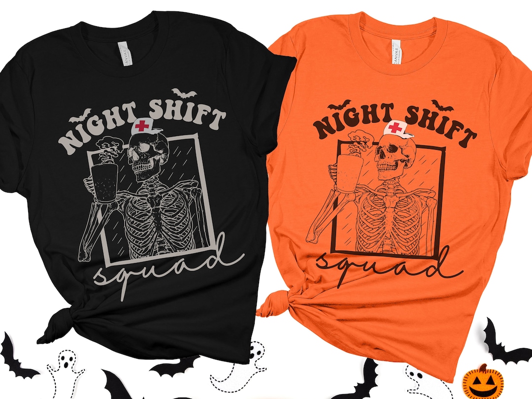 Night Shift Squad Nurse Halloween Shirt Cna Night Shift Shirt Etsy