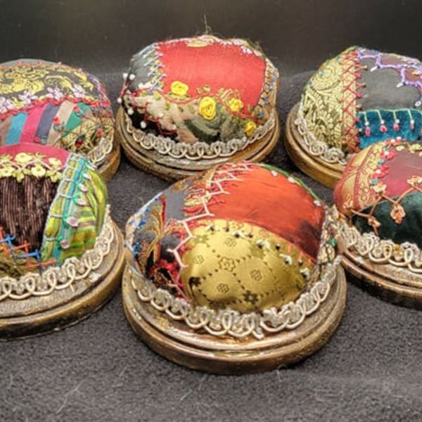 Handmade Crazy Quilt Pincushion