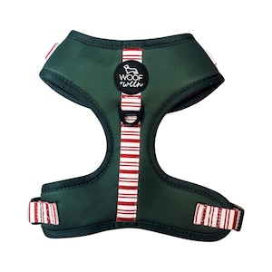 Adjustable Harness, Dog Harness, Dachshund Harness, CANDY CANE Pattern, Holiday Dog Harness, Christmas Dog Harness, cute dog harness
