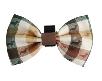 Dachshund Bow - Doxie Plaid