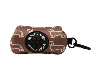 Waste Bag Holder - Camel Doxies, Dachshund Accessories, Dachshund Lover Gift, Wiener Dog Accessories, Doxie Puppy Needs