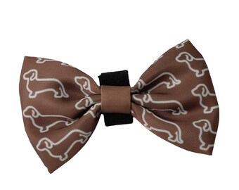 Dachshund Bow - Camel Doxies, Dachshund Puppy Accessories, Sausage Dog Accessories, Dachshund Lover Gift, Wiener Dog Accessories