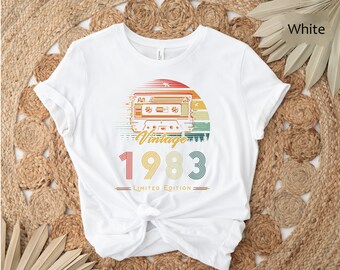 Vintage 1983 Shirt, 40th Birthday Gift, 1983 Birthday Shirt, Daughter Gift from Dad, Gift for Birthday, Birthday Gift for Men Women