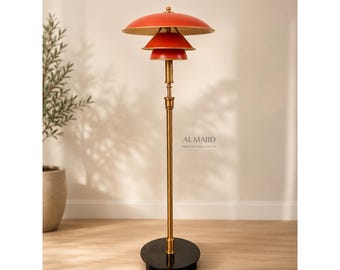 Mid Century Modern Stehlampe Vintage Messing Stehlampe Retro Pilz Lampe