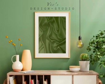 Oil Painting Print Titled: Verdant Silk | Fine Art Print | Modern Home Decor Wall Art Print