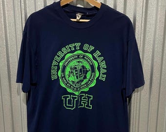 Vintage Univ. of Hawaii Logo T-shirt 90's Sz L - Etsy