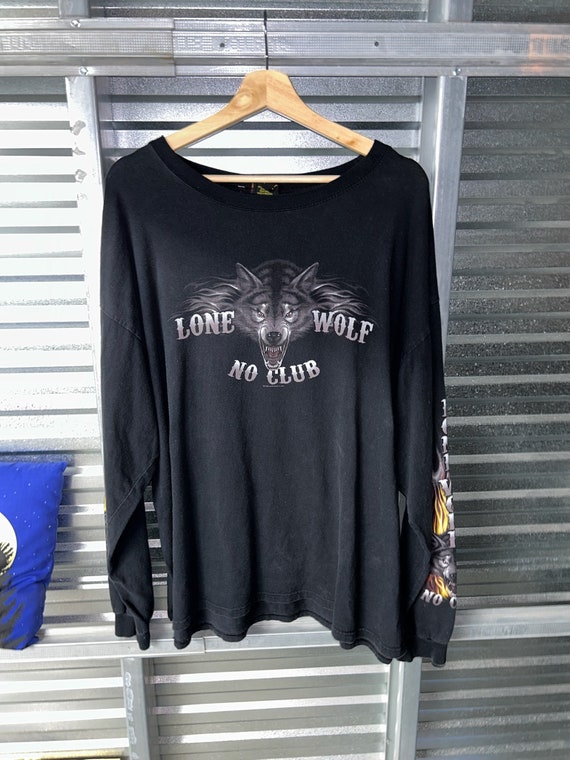 Urban Backwoods Wolf Moon Long Sleeve T-Shirt - Photo-Realistic Print, Premium Heavy Cotton