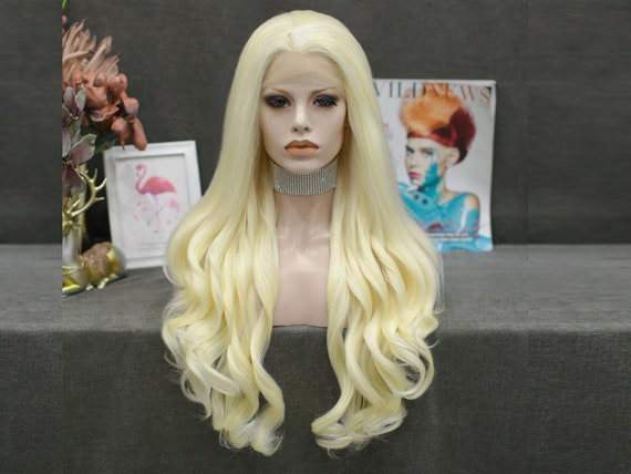 Imstyle Blonde Synthetic Lace Front Wig Mixed Color Wig Straight Long Hair Heat Resistant Fiber Daily Wigs for Women Cosplay Wig Etsy Ireland