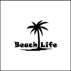 Palm Trees Vinyl Decal, Tropical Decal, Car Window Decal