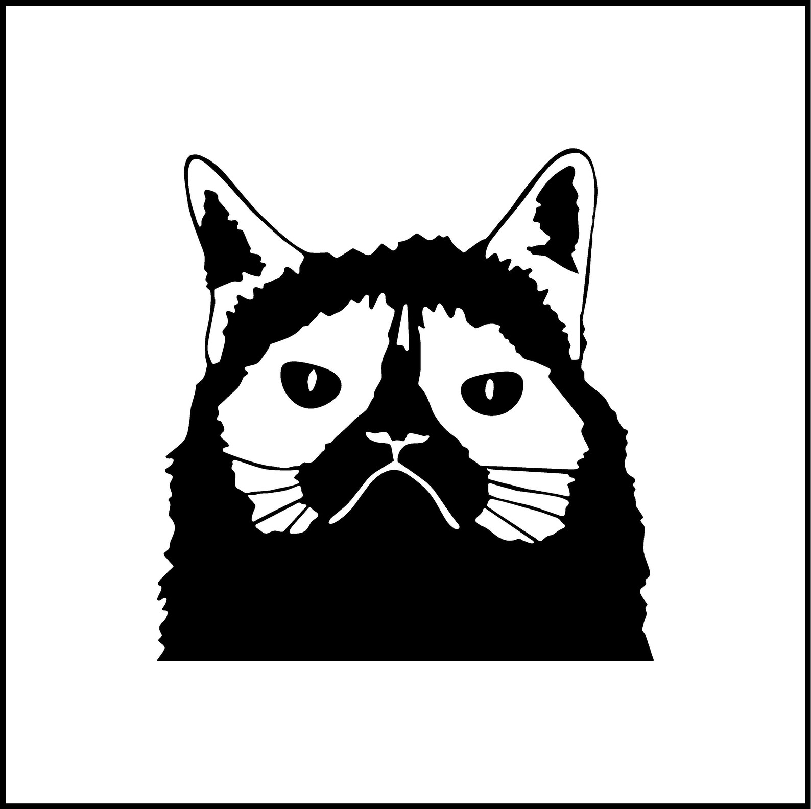 Grumpy Cat Vinyl Decal - Etsy