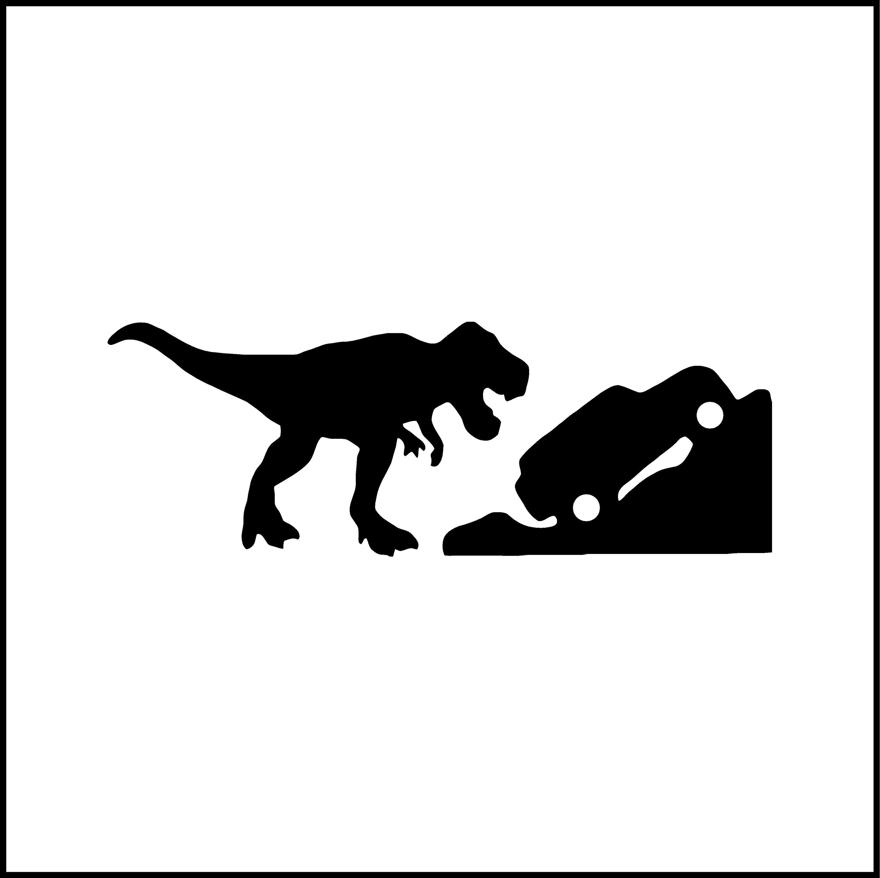 Tyrannosaurus Rex Dinosaur Chasing Car Vinyl Decal