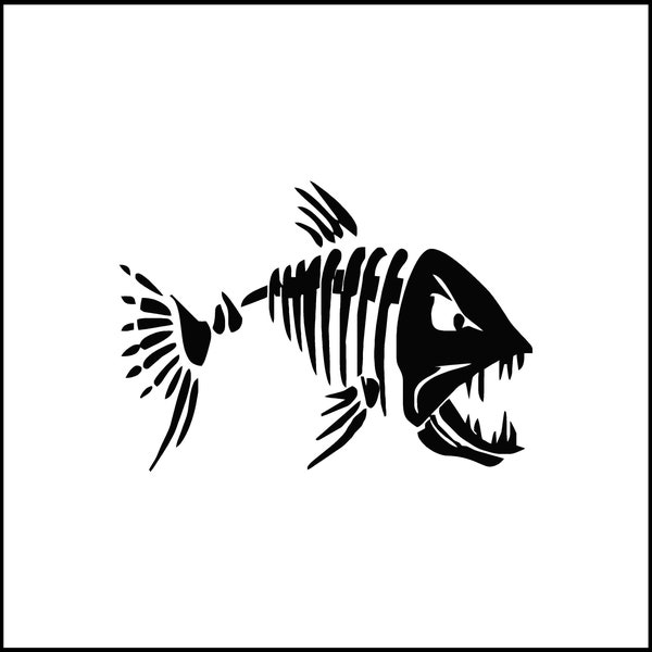 Fish Skeleton Fish Bones Vinyl Decal/Sticker for Laptop/Car/Truck/RV/Motorhome/Windows