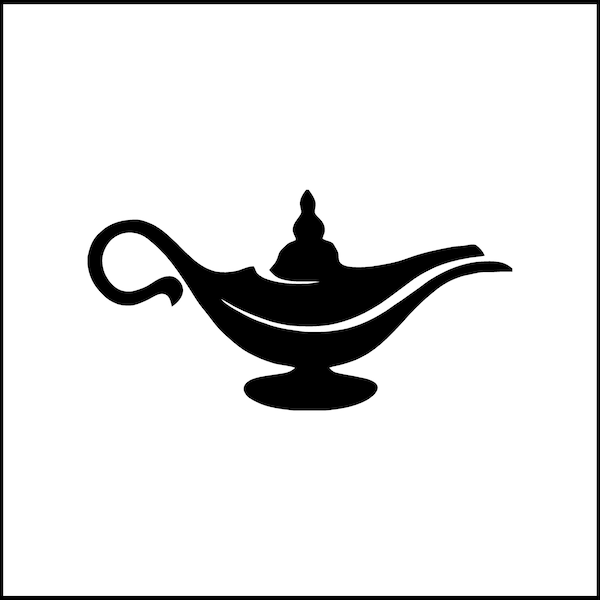 Genie Lamp Vinyl  Decal/Sticker for Laptop/Car/Truck/RV/Motorhome/Windows