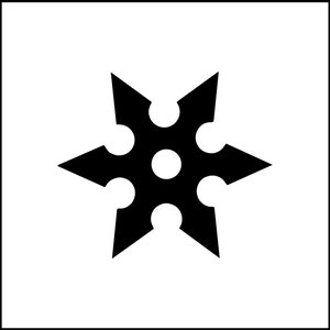 Ninja Throwing Star Vinyl Decal