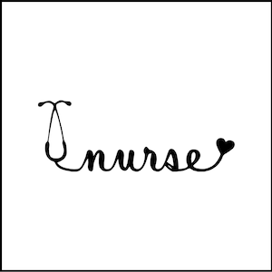 Nurses and Stethoscope #2 Vinyl Decal