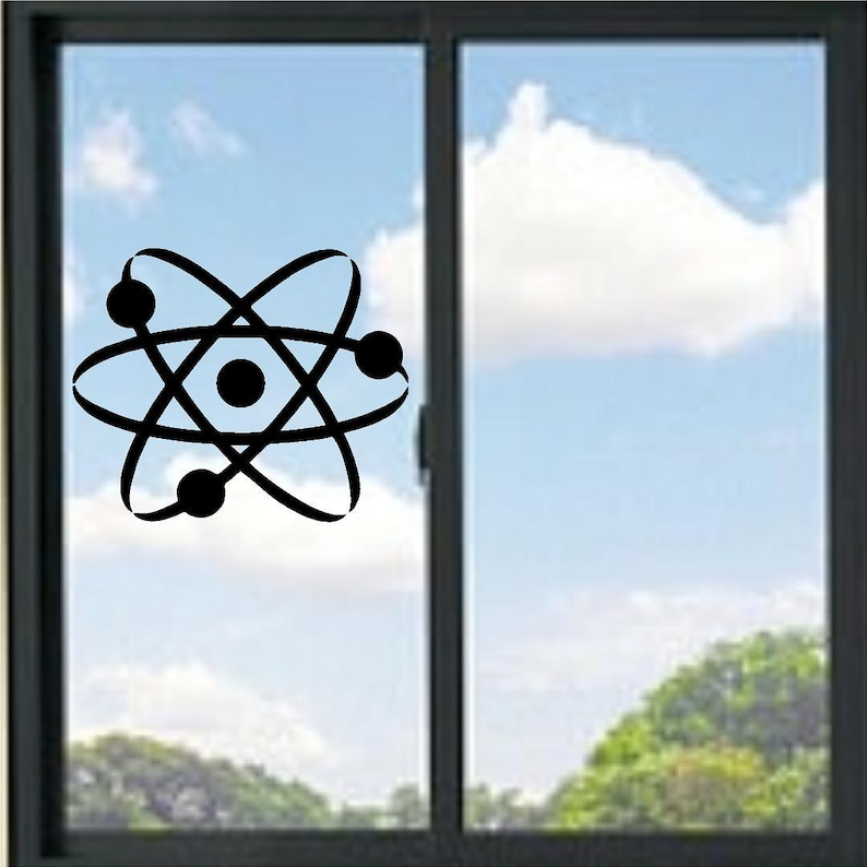 Chemistry Atom Symbol Vinyl Decal image 1