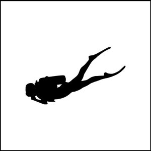 Scuba Diver Vinyl Decal