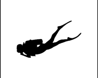 Scuba Diver Vinyl Decal