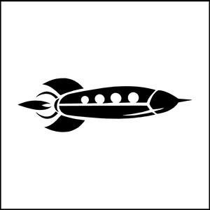 Rocket Ship Vinyl Decal