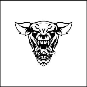 Werewolf Face Vinyl Decal