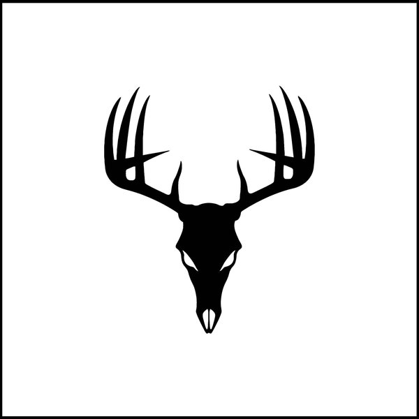 Deer Skull Head Vinyl Decal/Sticker for Laptop/Car/Truck/RV/Motorhome/Windows