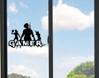 Calcomanía de vinilo con personajes de videojuegos