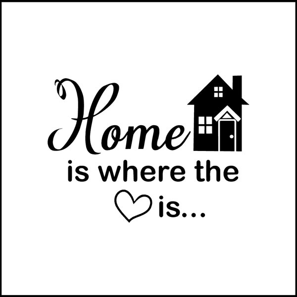 Home Is Where The Heart Is Vinyl Decal/Sticker for Laptop/Car/Truck/RV/Motorhome/Windows