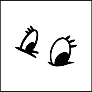 Cartoon Eyes Female Vinyl Decal