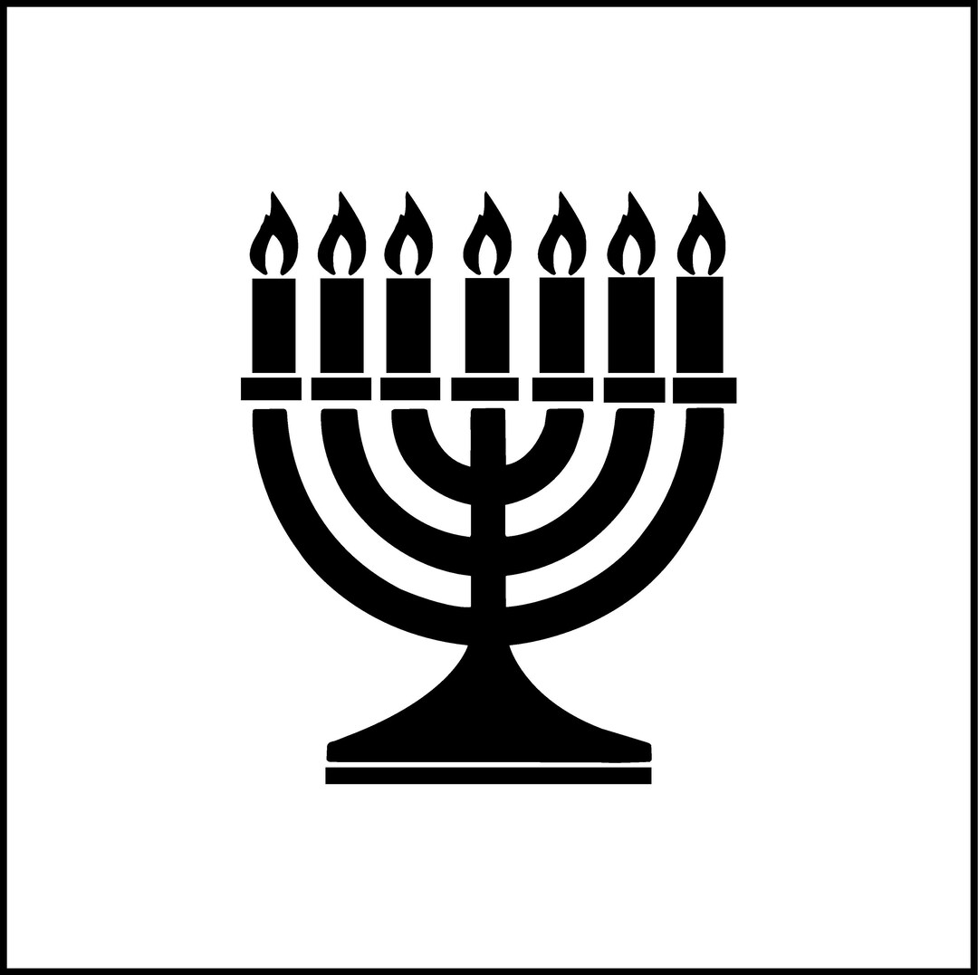 Hannukkah Jewish Candle Holder Vinyl Decal/sticker for Laptop/car/truck