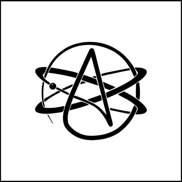 Atheist Atom Symbol Vinyl  Decal/Sticker for Laptop/Car/Truck/RV/Motorhome/Windows