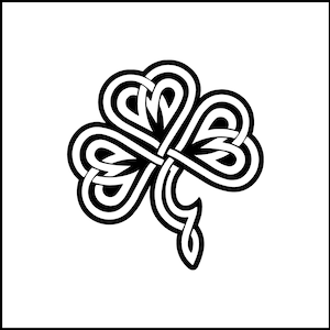 Celtic Shamrock Three Leaf Clover Symbol Vinyl Decal