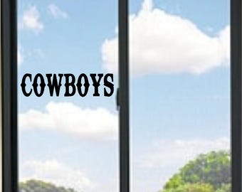 Cowboys badrumsdörr vinyldekal