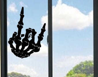 Naklejka winylowa z motywem szkieletowej dłoni