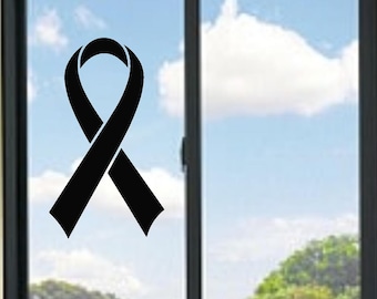 Cancer Ribbon Vinyl Decal