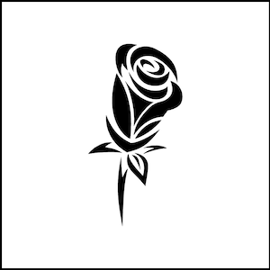 Rose Blume #2 Vinyl Aufkleber