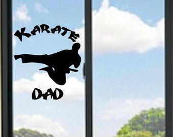 Calcomanía de vinilo de papá karateca