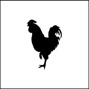 Rooster #2 Silhouette Vinyl Decal