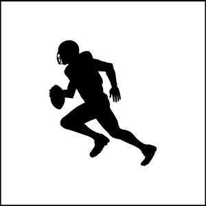 Adesivo in vinile con giocatore di football che corre