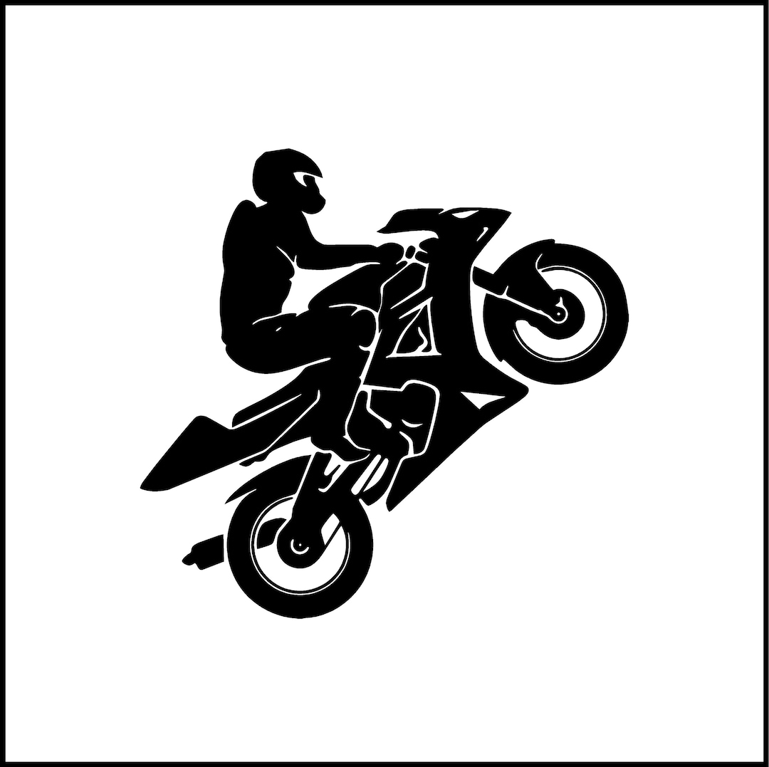 Guy Sports Bike/motorcycle Rider Vinyl Decal - Etsy