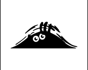 Peeking Monster Vinyl Decal