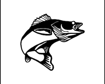 Walleye Barsch Angeln Vinyl Aufkleber