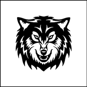 Wolf Head Snarling Vinyl Decal