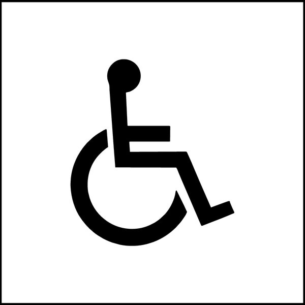 Handicap Wheelchair Symbol Logo Vinyl  Decal/Sticker for Laptop/Car/Truck/RV/Motorhome/Windows