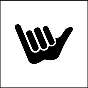 Hang Loose The Shaka Sign Vinyl Decal