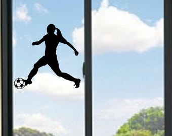 Girl Soccer #2 Player Vinyl Decal