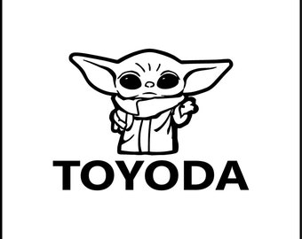 トヨダ トヨタ おもしろビニールデカール