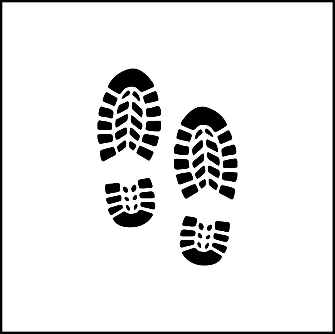 Boot Tracks Shoe Prints Vinyl Decal - Etsy
