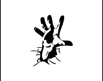 Naklejka winylowa Zombie Hand