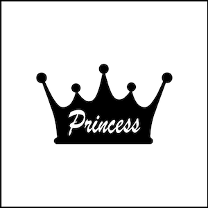Princess Crown Headboard Vinyl Decal